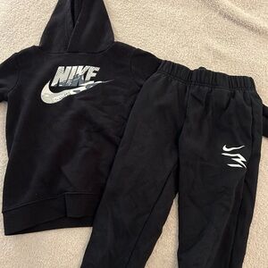 Nike Black Tracksuit with Logo Accents